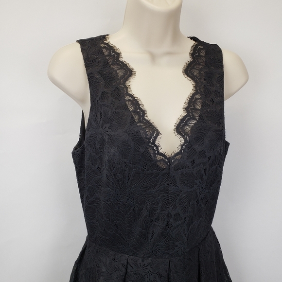 H&M black lace cocktail dress size 4 - Picture 2 of 7